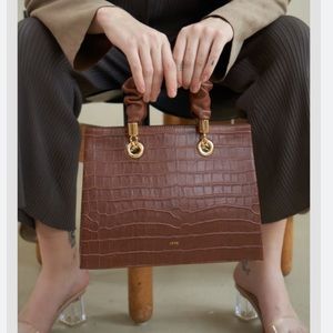JW PEI Ella Top Handle - Brown Croc Purse